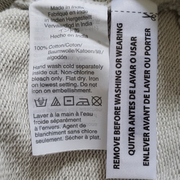 NEW J. Crew Crewneck Sweat Shirt Embellished - Picture 12 of 12